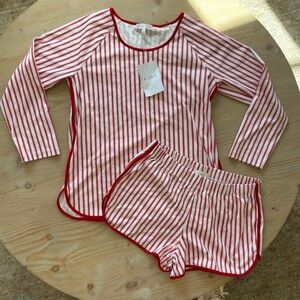 LAKE striped pajama set NWT